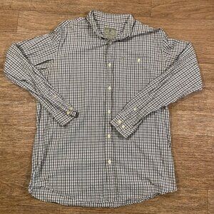 Beretta Button Down Shirt Men's Large Long Sleeve 100% Cotton Plaid